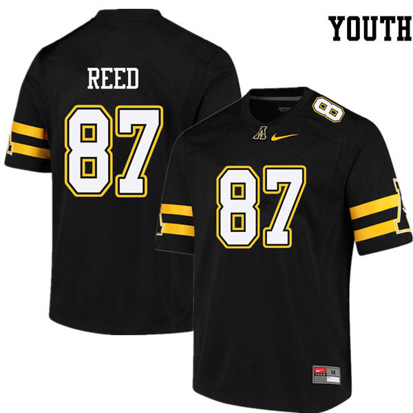 Youth #87 Collin Reed Appalachian State Mountaineers College Football Jerseys Sale-Black